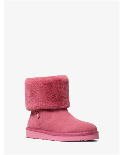 michael kors suede boots with fur|Michael Kors outlet kara bootie.